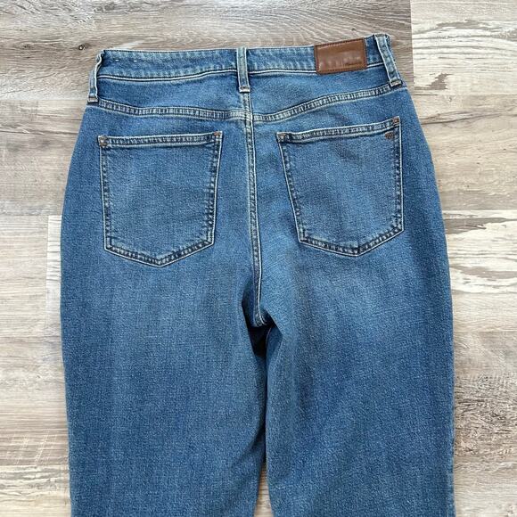 Madewell Slim Demi-Boot Jeans Blue Cotton Blend Mid Rise Fair Trade 29T - Picture 4 of 7
